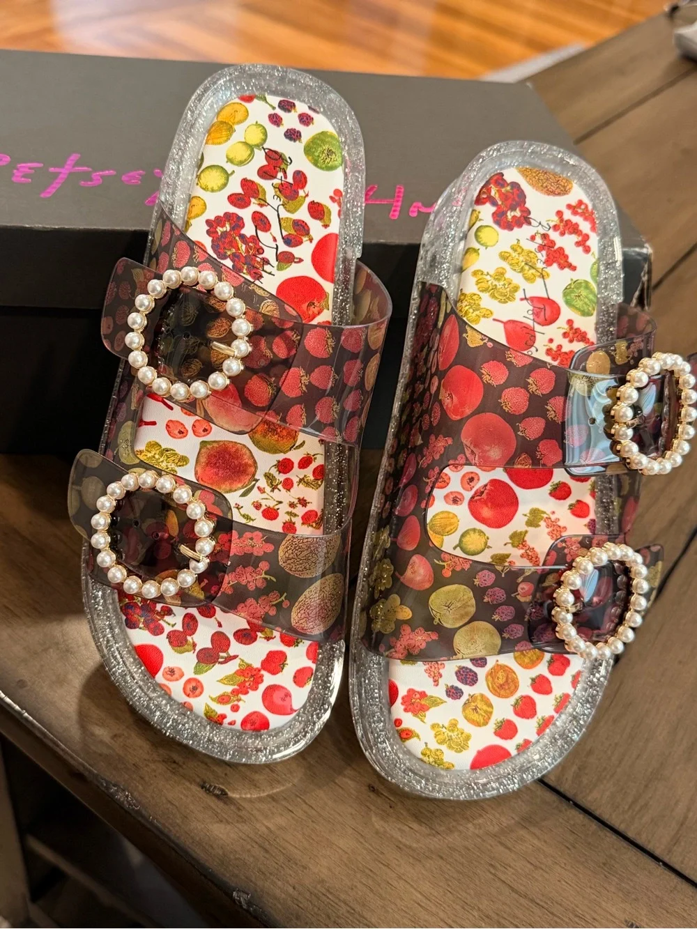 Betsey Johnson Colorful Platform Jelly Sandal Fruity Landin #083